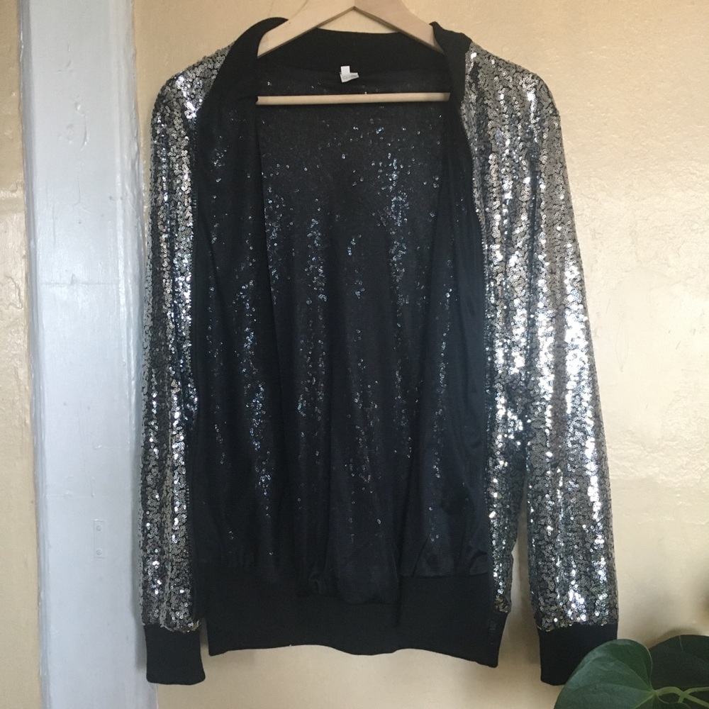 Silver sequins jacket - Picture 4 of 8
